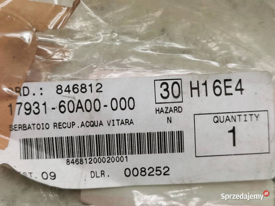 ZBIORNIK PŁYNU CHŁODZĄCEGO SUZUKI SIDEKICK sprzedam