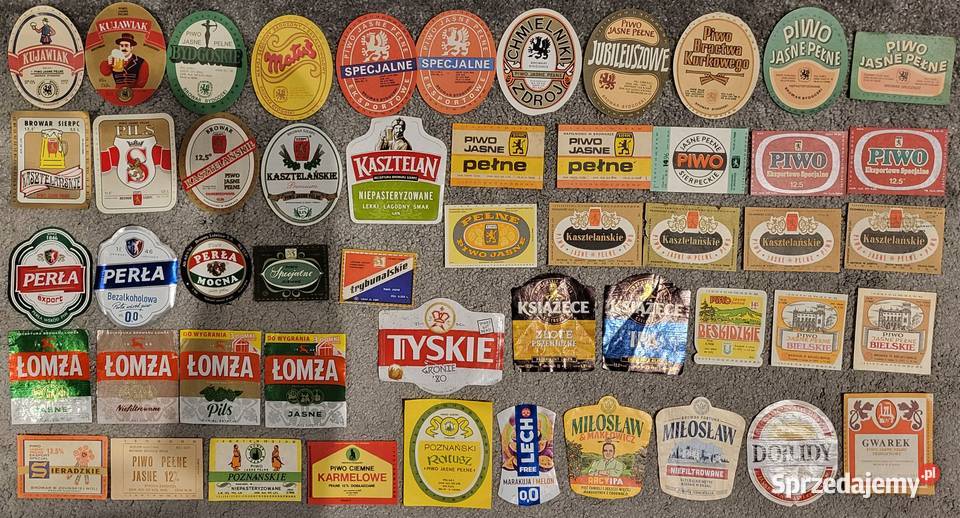 Etykiety piwne zestaw 167 etykiet polskie Antyki, Sztuka, Kolekcje sprzedam