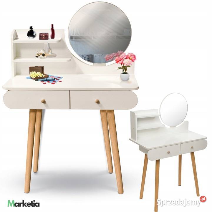 Elegancka toaletka w białym kolorze idealna do 80cm Łódź
