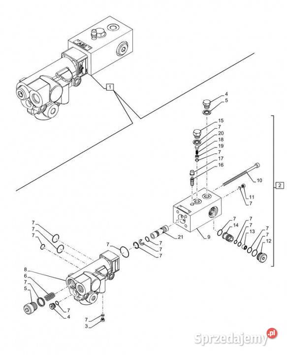 Holland T6090 T6070 Zawór hamulca 47583839