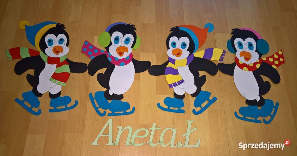 Dekoracje dwustronne okienne o tematyce zimowej Garwolin