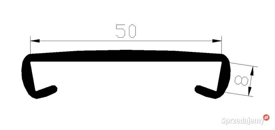 Listwa Poręczowa PVC 50 x 8 mm Pozostałe Młyniec Pierwszy