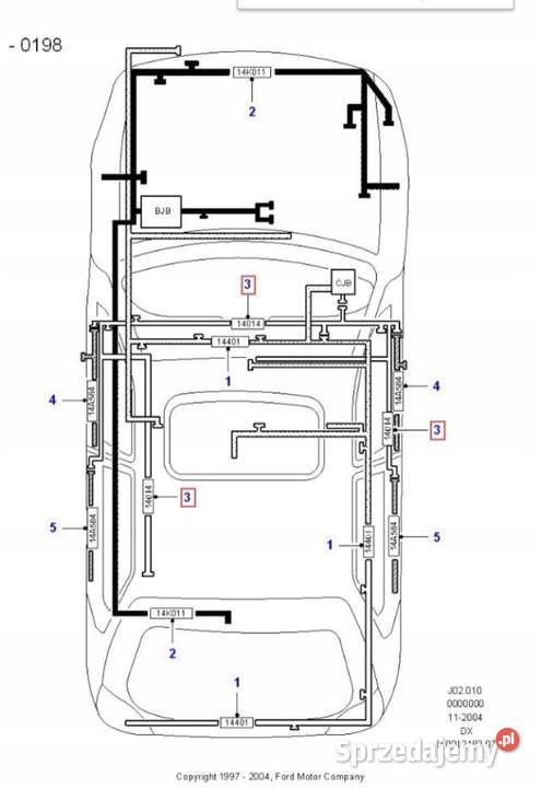WIĄZKA INSTALACJA SILNIKA FORD FIESTA 9502