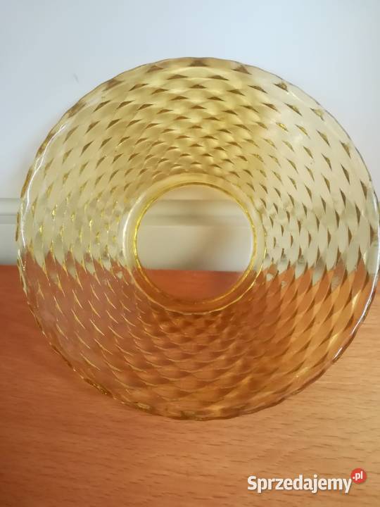 4 sztuki misa salaterka z miodowego szkła huta Porcelana i szkło dolnośląskie