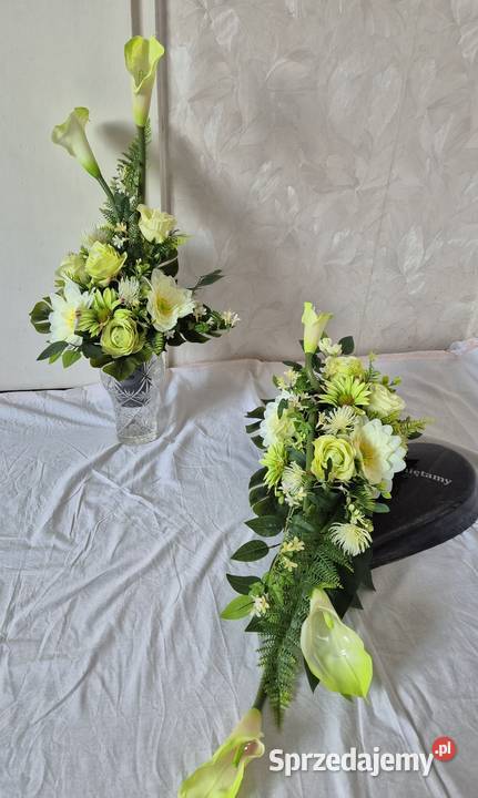 Dekoracja nagrobna w ozdobnym sercu z sentencją Wyposażenie wnętrz Pleszew