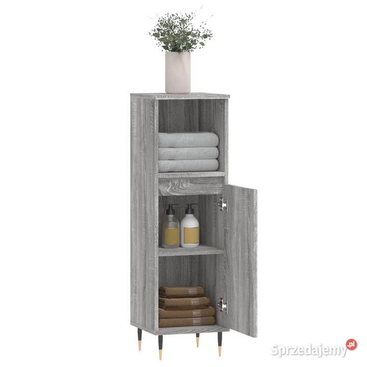 Szafka łazienkowa szary dąb sonoma 30x30x100 Warszawa