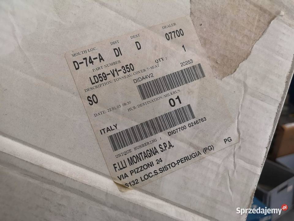 POKRYWA PÓŁKA BAGAŻNIKA MAZDA MPV II 0306 NOWA osobowe lubelskie
