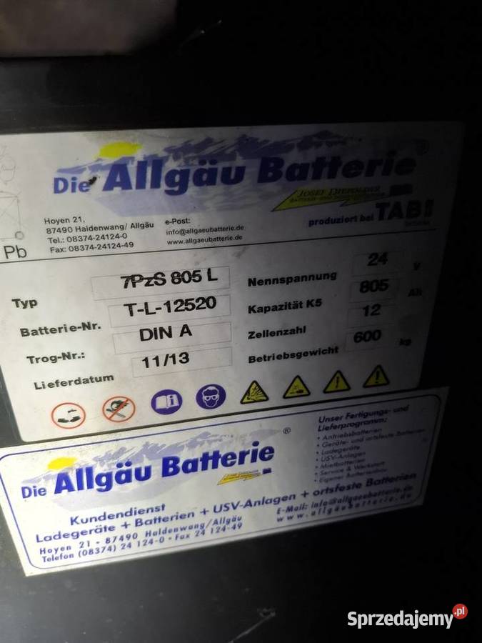 Baterie wózek widłowy steinbock 1300 Wschowa sprzedam