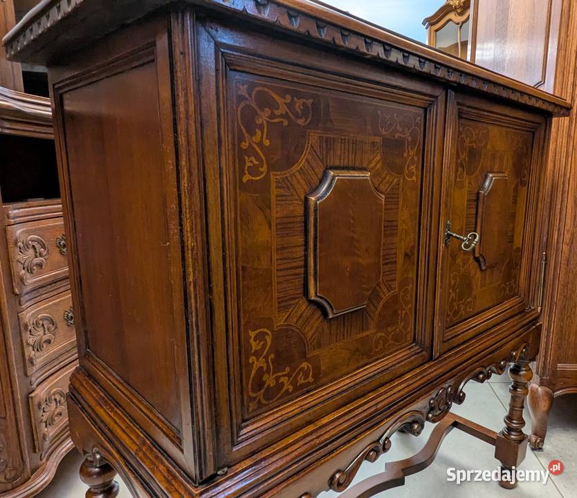 Piękna niespotykana komodaszafka intarsjowana Dąbrowa Górnicza