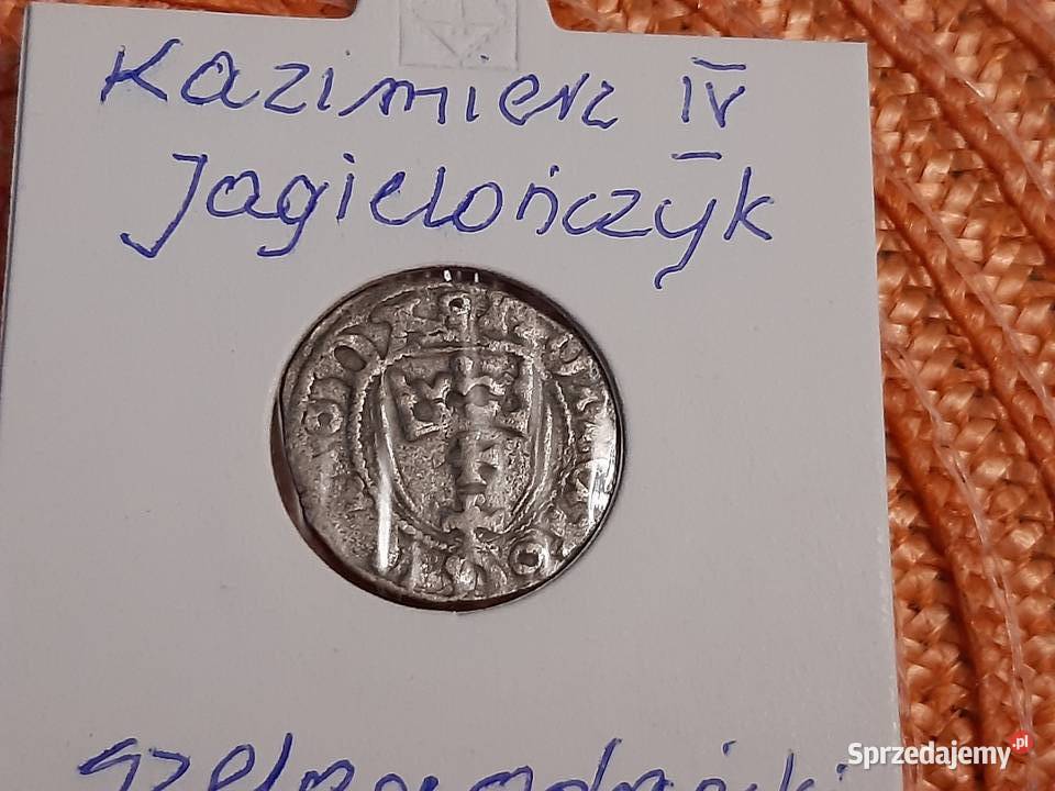 moneta srebrna polska szeląg gdański Kazimierza Numizmatyka Łomża