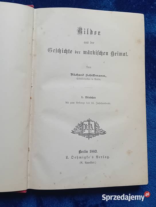 Richard Schillmann Bilderaus der Geschichte der Koźminek sprzedam