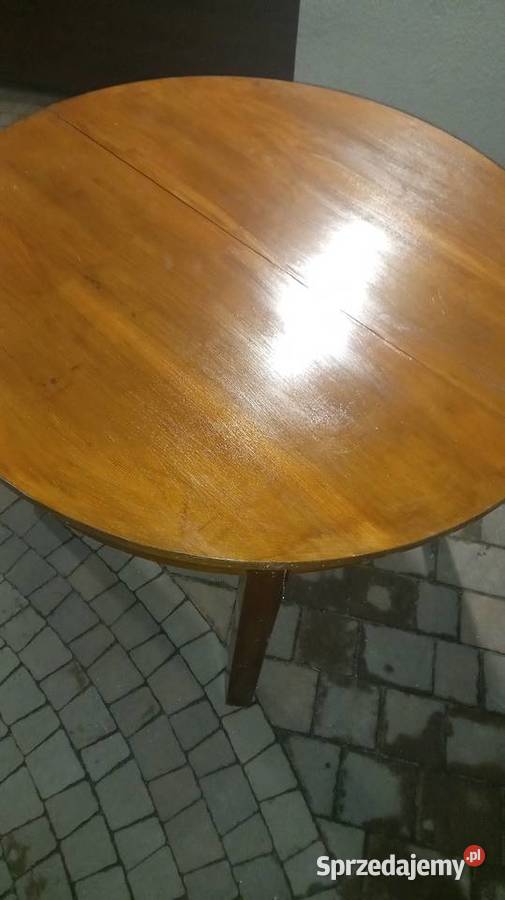 Stół drewniany PRL 110 110cm Śrem