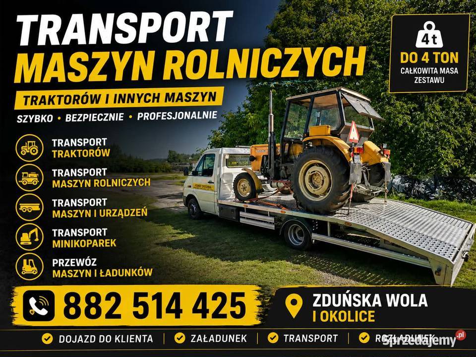 POMOC DROGOWA 247 H Usługi Transportowe Maszyn Zduńska Wola