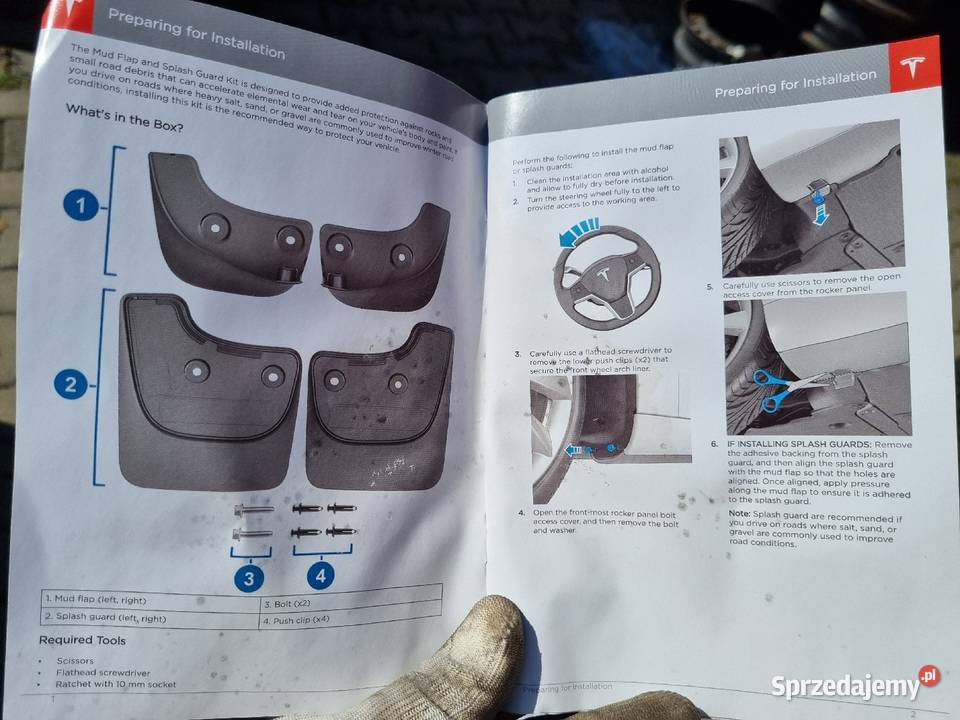4 Nowe Oryginalne Chlapacze Tesla 3 4 Kapsle Skawina sprzedam