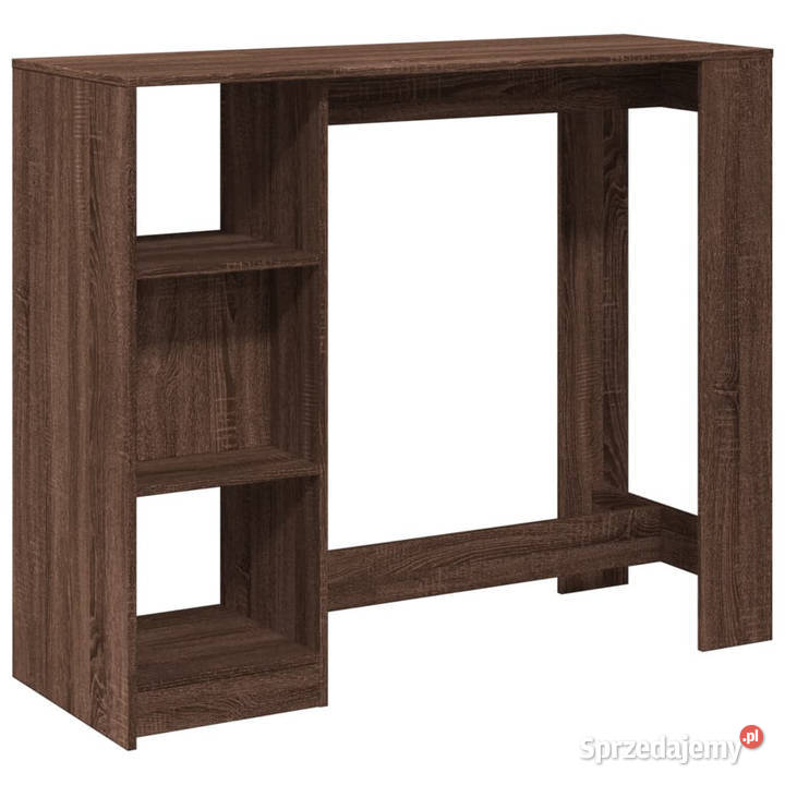 Stolik barowy z regałem brązowy dąb 124x46x1035 Warszawa sprzedam