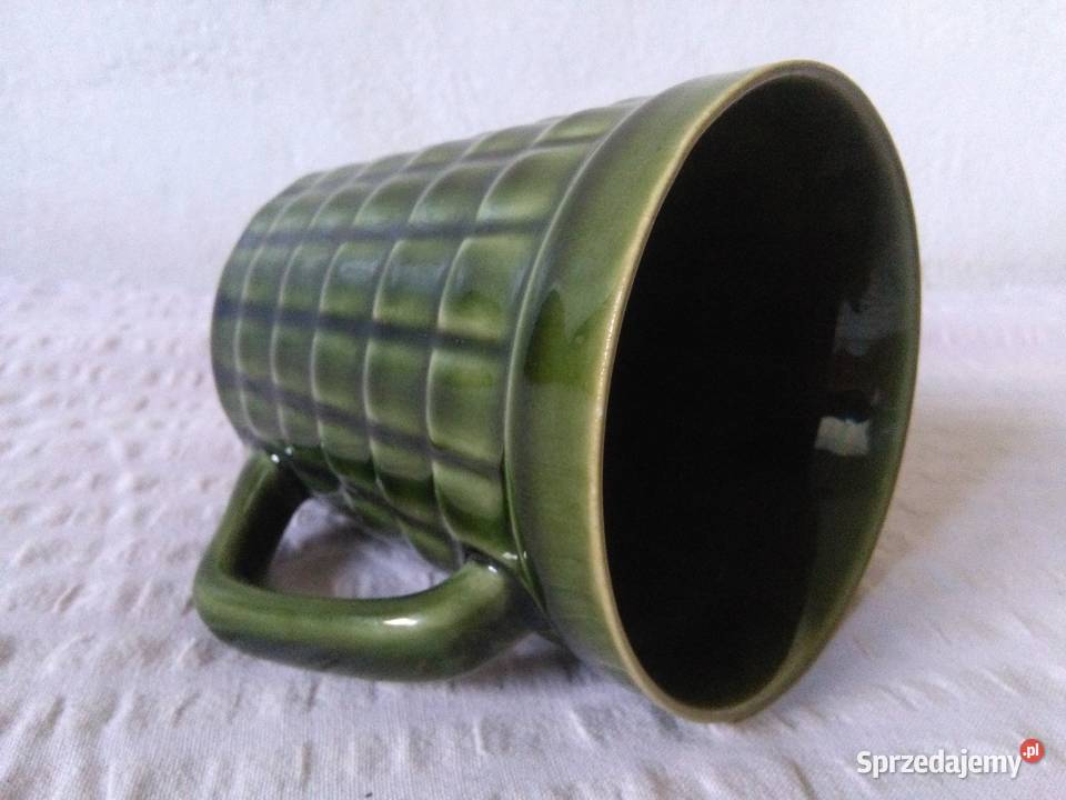 PRUSZKÓW KUBEK ZIELONY porcelit ceramika polska Warszawa