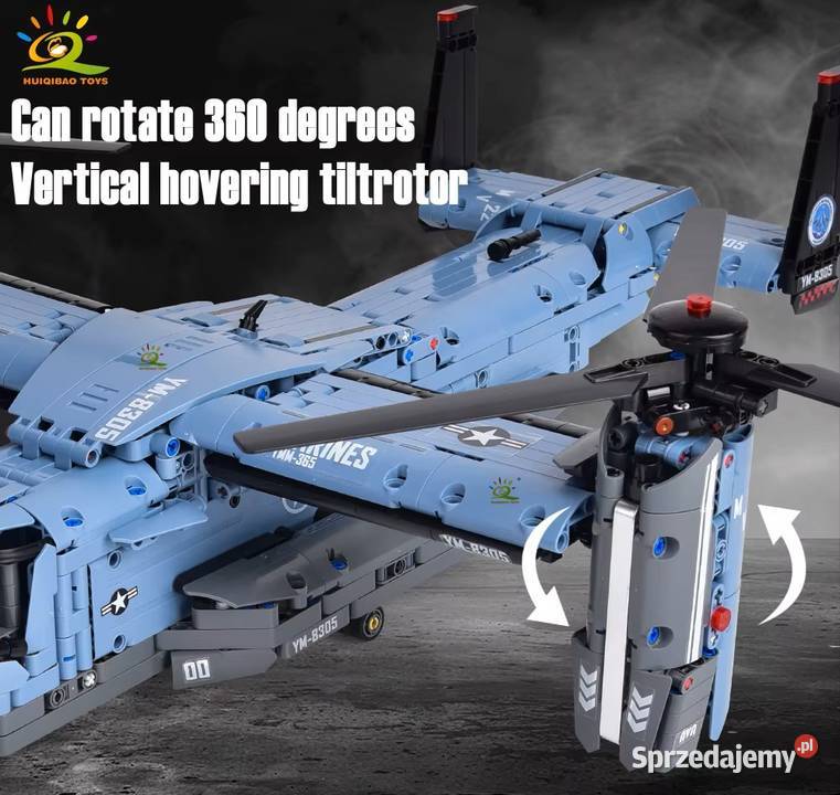 V22 Samolot Osprey Wirnikowy Helikopter Klocki Milanówek