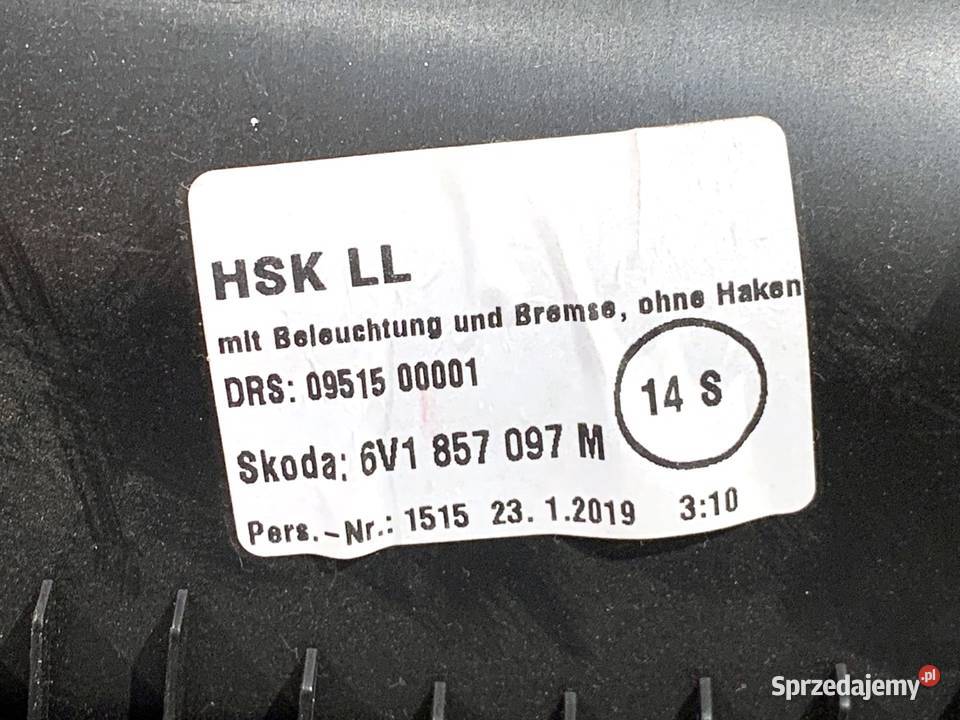 SCHOWEK PASAŻERA SKODA FABIA III Hatchback