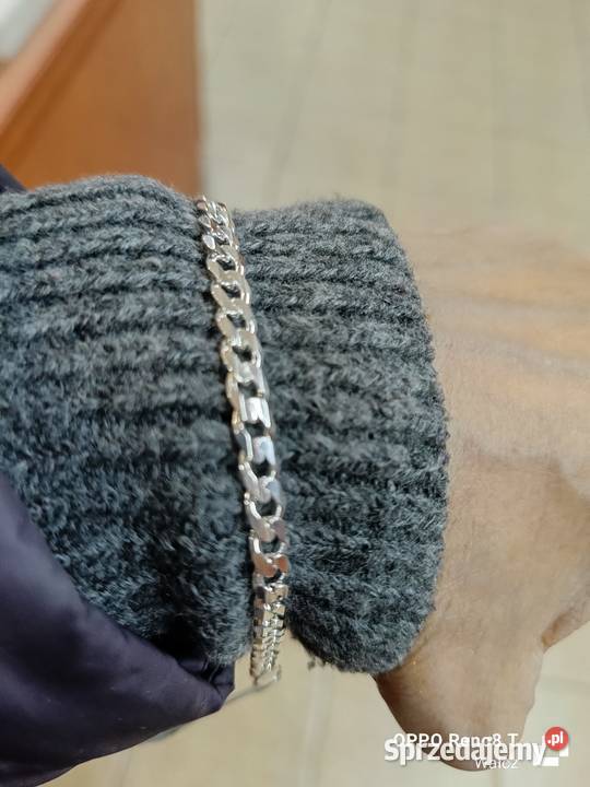 Srebrna Nowa bransoletka dł22pr925 Wałcz