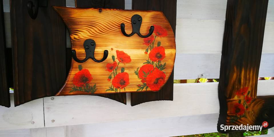 Rama lustra drewniana vintage opalona sielskie odcienie brązowego Radków