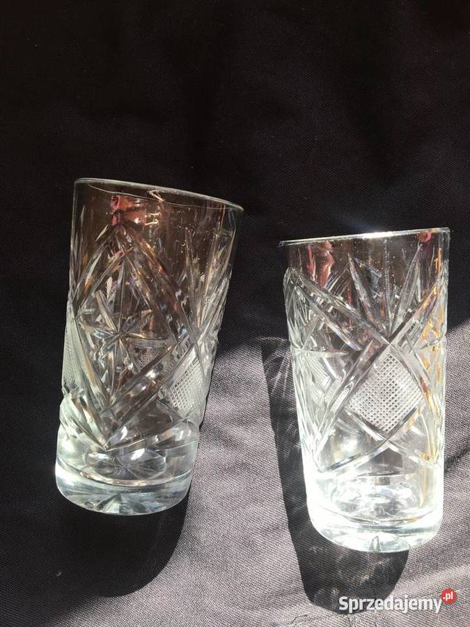 Szklaneczki kryształowe literatki 2 szkif Skarżysko Kościelne