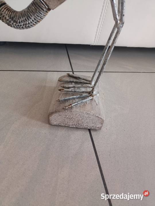 Dekoracja ogrodu ptak żuraw drewno metal Zamość