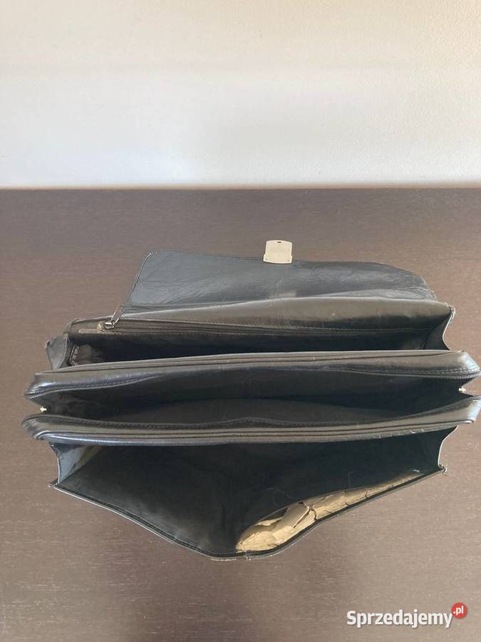 Teczka czarna skórzana do naprawy czarny Moda i Styl warmińsko-mazurskie Elbląg