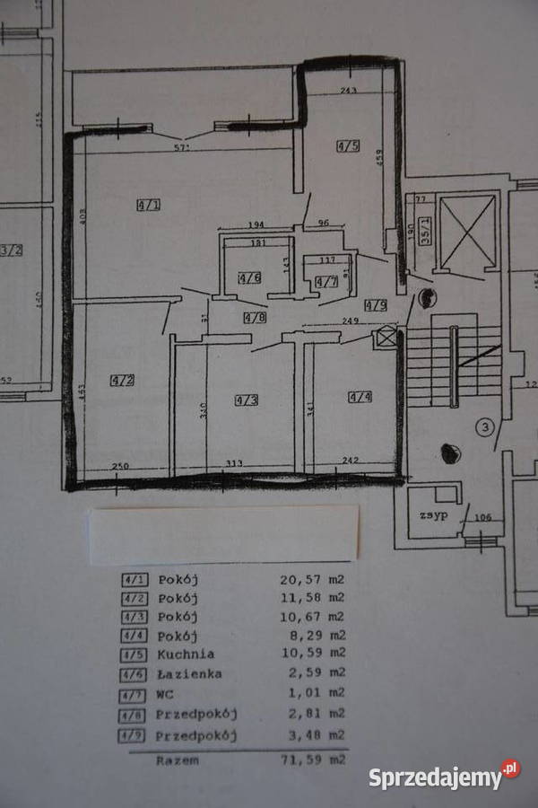 4pok 72met Jaracza PEŁEN ROZKŁADBALKON Wrocław Sprzedaż