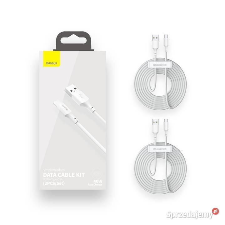 2 x Kabel USB typeC 5A 15m QC 30 Baseus szybkie sprzedam
