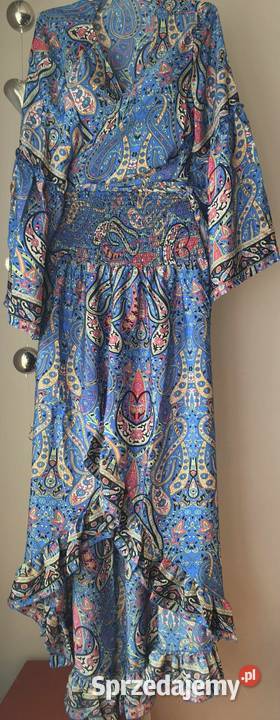 Komplet BOHO bluzka spódnica jedwab 12 kolorów