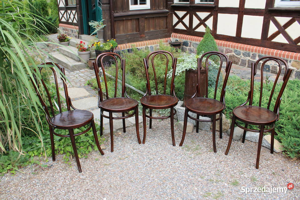 Krzesło Thonet gięte antyk komplet 5 krzeseł Antoniewo sprzedam