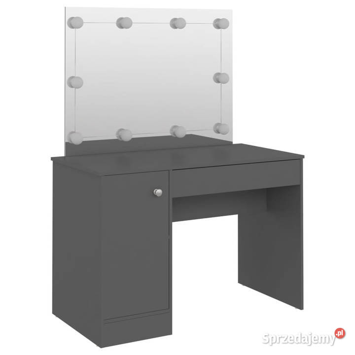 Toaletka z oświetleniem LED 110x55x145 MDF szara Warszawa
