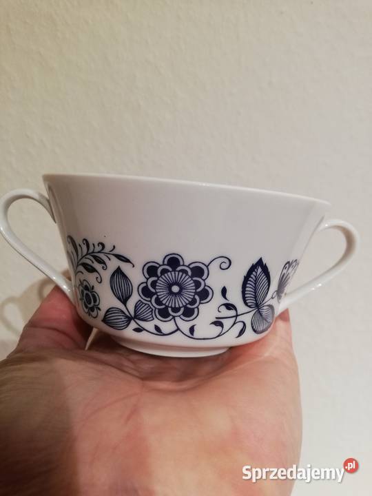 Miseczki flaczarki wzór cebulowy porcelana małopolskie Gorlice