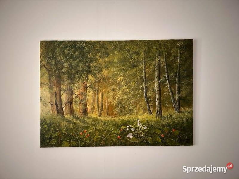 Obraz malowany ręcznie Warszawa