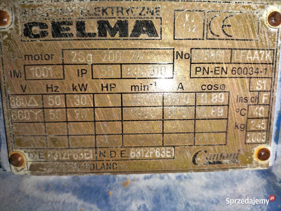 Silnik elektryczny 30kw 2Sg225M2 2980obr Toruń