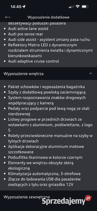 Sprzedam Audi Q5 SPORTBACK GWARANCJA Strzyżew