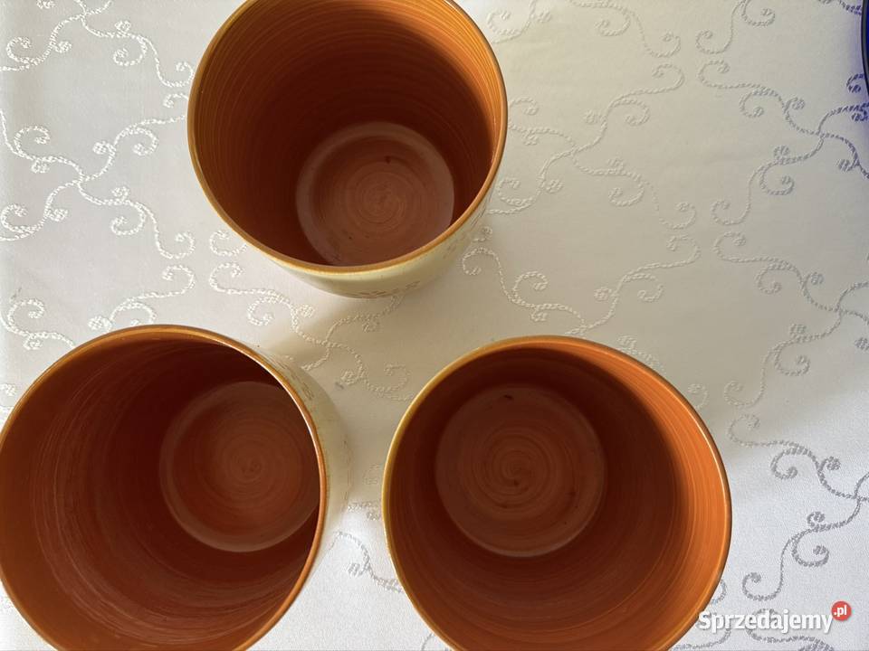 Doniczka Donica Ceramiczna ze Wzorem Osłonka na śląskie Czerwionka-Leszczyny