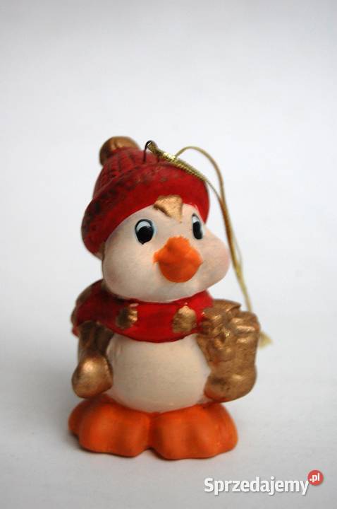Złota kaczuszka ceramiczna figurka zawieszka Lublin