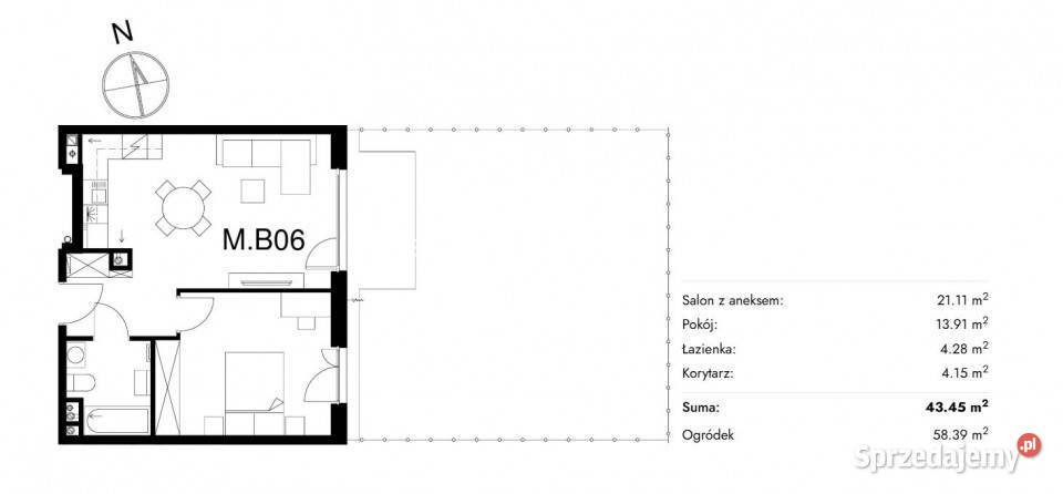 Mieszkanie sprzedam 4345m2 2pokojowe Kraków