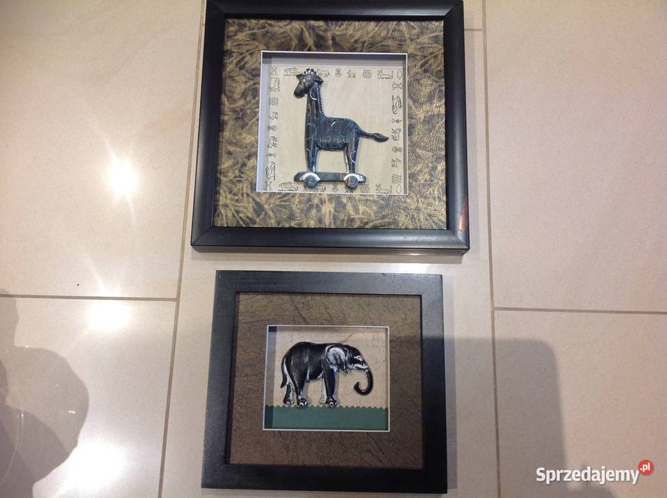 Obrazek Drewniany Płaskorzeźba Gablota 2 Słoń lubuskie Nowa Sól sprzedam