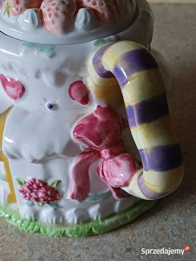 Vintage czajniczek kolekcjonerski Porcelana i szkło Nowy Targ