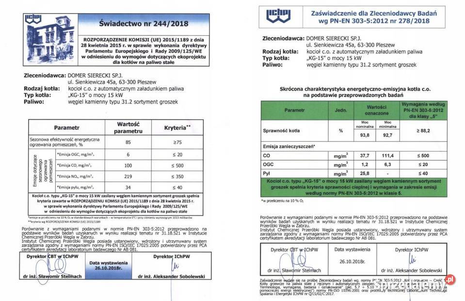 Kocioł KARKON 15 EKO Ecodesign 5 Klasa Producent stal Golub-Dobrzyń sprzedam