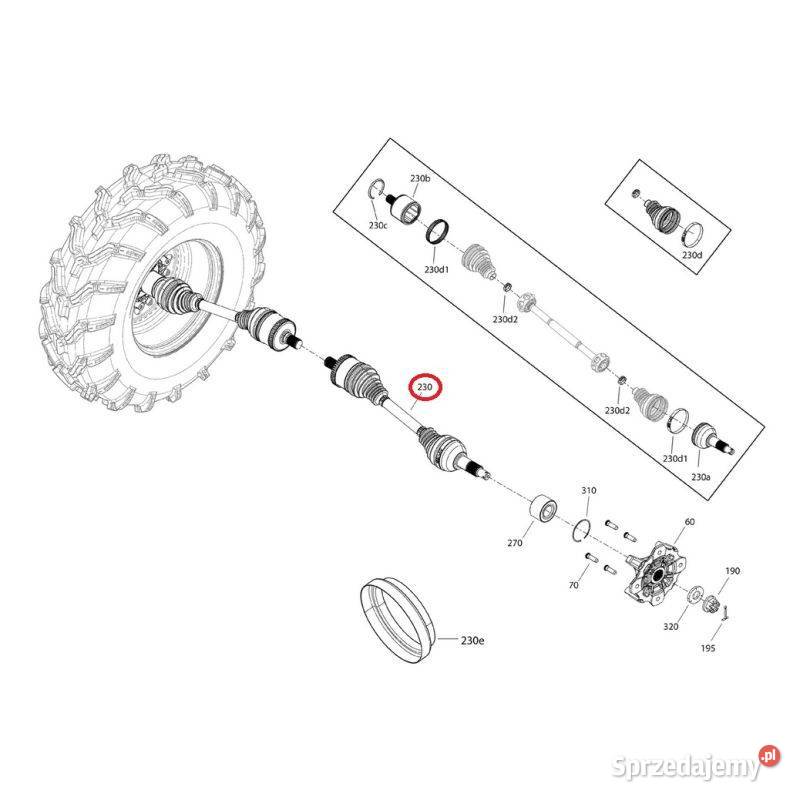 Półoś tył premium BRP CanAm Maverick B 705502755 Nowy Sącz sprzedam