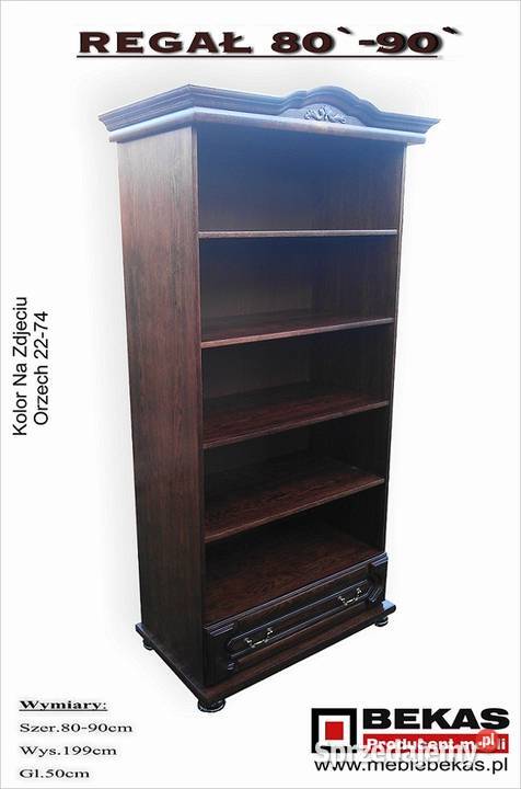 Stylowy Regał 90 Orzech Dąb Lakierowany Bekas Libiąż