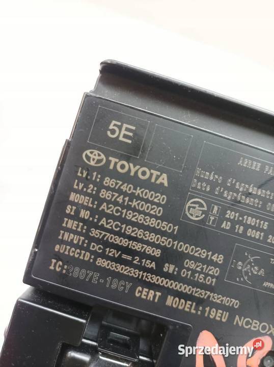 MODUŁ TELEFONU 86740K0020 Toyota Yaris IV 2020