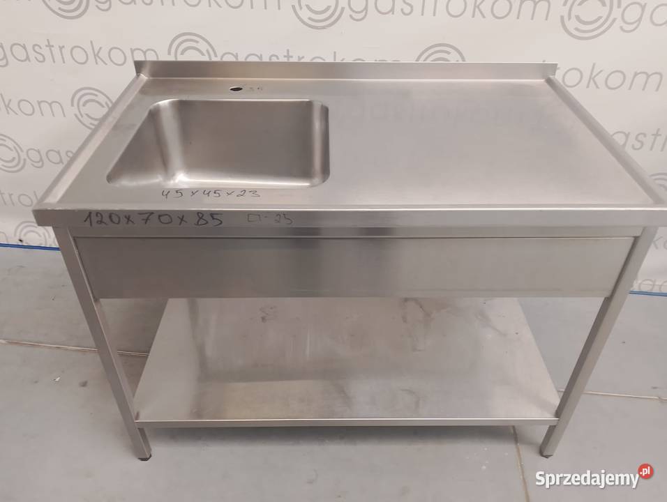 Stół ze zlewemL i półką  120X70 Wrocław