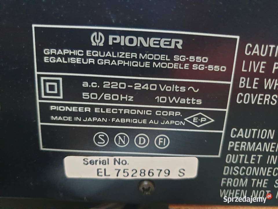 Pioneer sg550 korektor graficzny Leżajsk