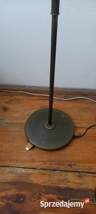 Stara mosiężna lampa podłogowa z ruchomym Skierniewice