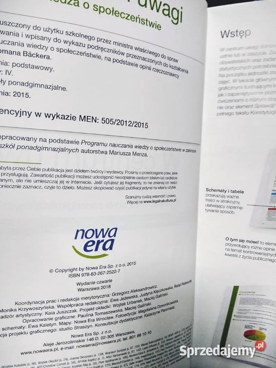 W centrum ponadgimnazjalne podręcznik szkolne Antykwariat Warszawa sprzedam