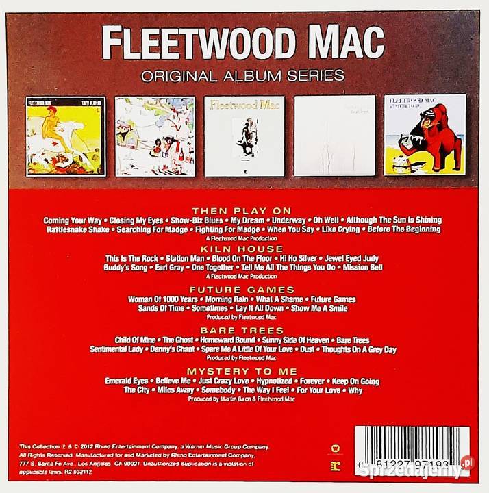 Nowy Zestaw 5XCD Kultowego Zespołu FLEETWOOD mazowieckie Warszawa